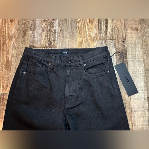 Edwin NWT Marli Wide Leg Ankle in Black Size 26 - Picture 4 of 8